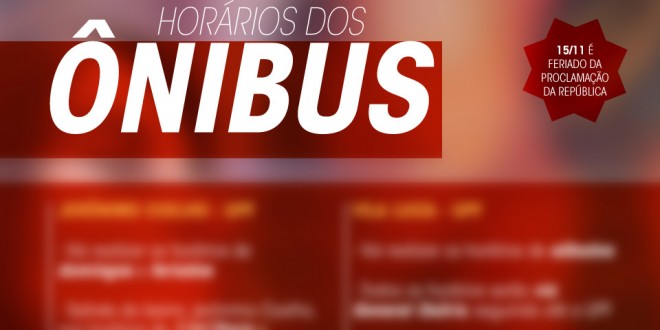 Horários dos ônibus