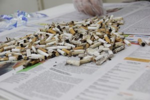 Cigarros recolhidos na Faculdade de Artes e Comunicação